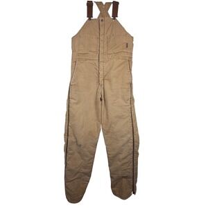 Walls Zero-Zone Mens Small Regular Tan Insulated Duck Bib Overalls 93Z053BW